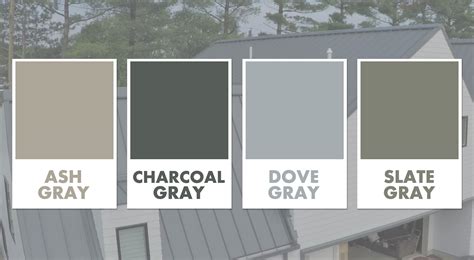 white house with gray metal roof|white house roof color chart.